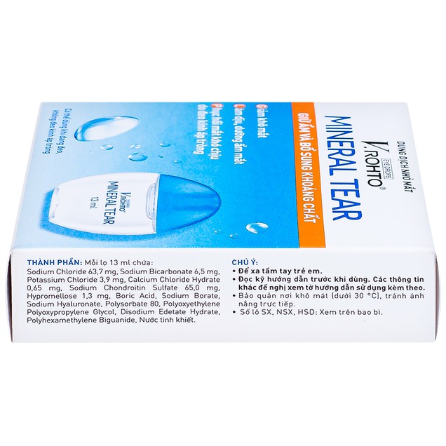 Dung dịch nhỏ mắt V.Rohto Mineral Tear hỗ trợ dưỡng ẩm, bổ sung khoáng chất (13ml)