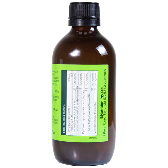 Siro Brauer Kids Liquid Iron With Vitamin B bổ sung sắt và vitamin B (200ml)