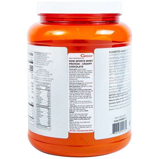 Bột đạm Now-Whey Isolate vị sô-cô-la hỗ trợ bổ sung whey protein cho người tập thể thao (907g)