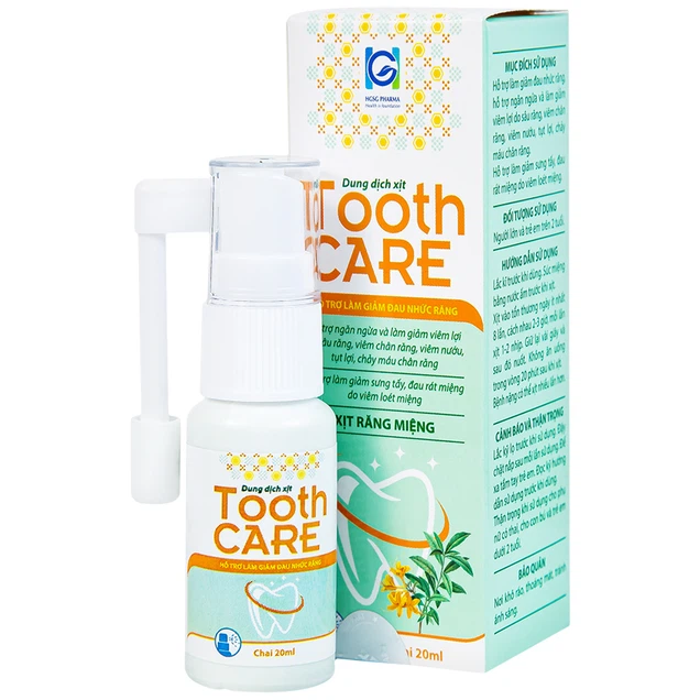 Dung dịch xịt Tooth Care giảm đau nhức răng, viêm nướu (20ml)