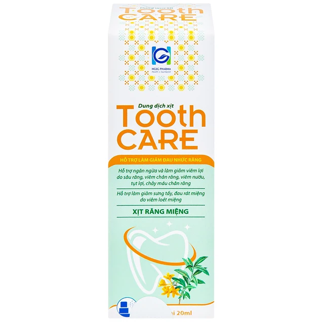 Dung dịch xịt Tooth Care giảm đau nhức răng, viêm nướu (20ml)