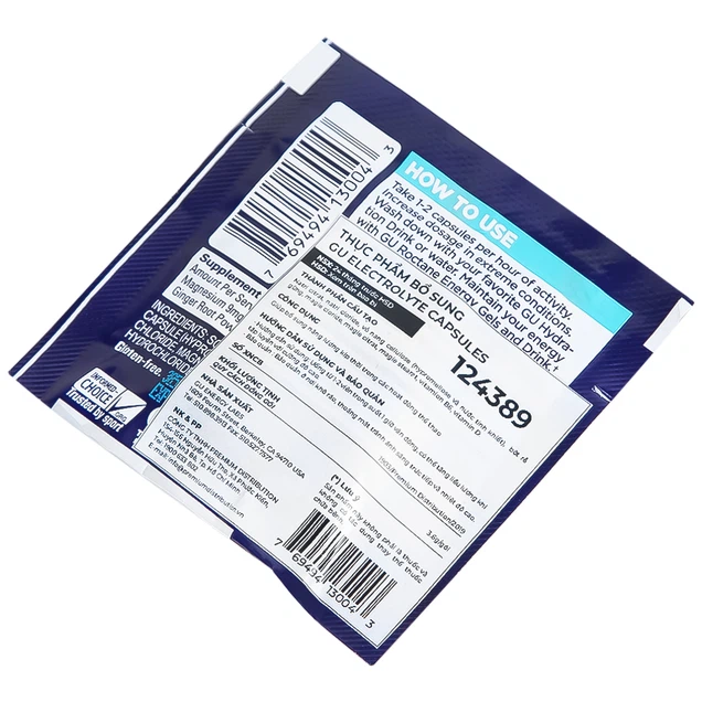 Viên muối điện giải Gu Roctane Electrolyte Capsule hỗ trợ bổ sung chất điện giải (4 viên)