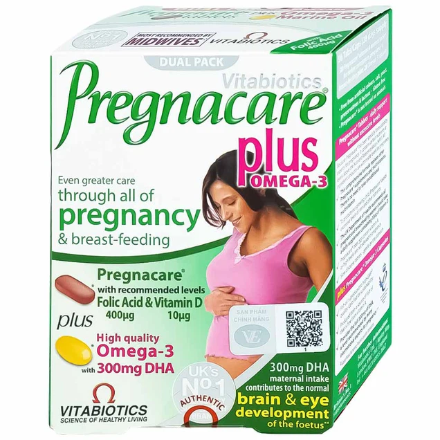 Viên uống Pregnacare Plus Omega-3 Vitabiotics bổ sung vitamin và khoáng chất (56 viên)