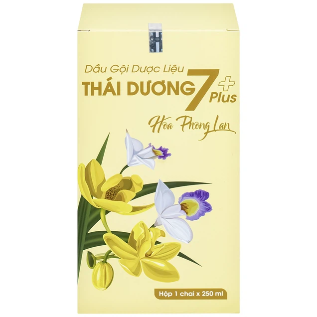 Dầu gội dược liệu Thái Dương 7 Plus Hoa Phong Lan trị ngứa, rụng tóc (250ml)