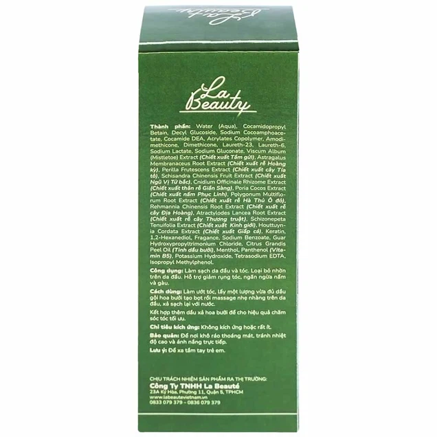 Dầu gội hoa bưởi La Beauty hỗ trợ giảm gãy rụng, kích thích mọc tóc (300ml)