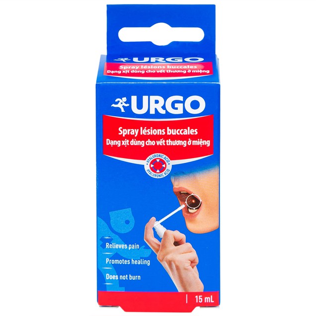 Chai xịt Urgo Spray Lesions Buccales giúp chữa lành loét miệng hoặc vết thương miệng (5ml)