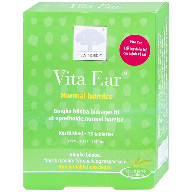 Viên uống Vita Ear tăng cường thính giác, giảm ù tai và hỗ trợ các bệnh về tai (15 viên)