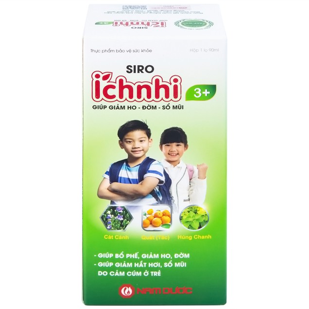 Siro Ho Cảm Ích Nhi 3+ Nam Dược hỗ trợ giải cảm, giảm ho, tiêu đờm (90ml)