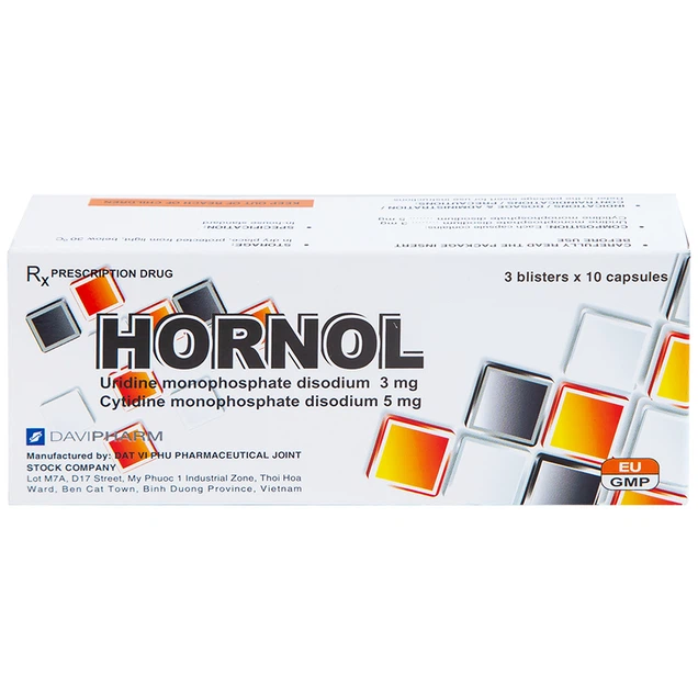Thuốc Hornol Đạt Vi Phú điều trị chứng đau dây thần kinh mặt (3 vỉ x 10 viên)