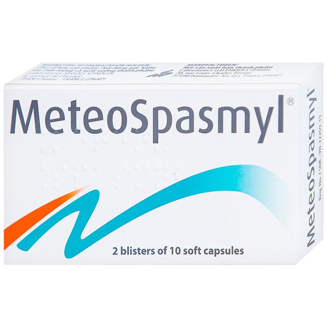Thuốc Meteospasmyl Mayoly Spindler điều trị rối loạn đường ruột (2 vỉ x 10 viên)