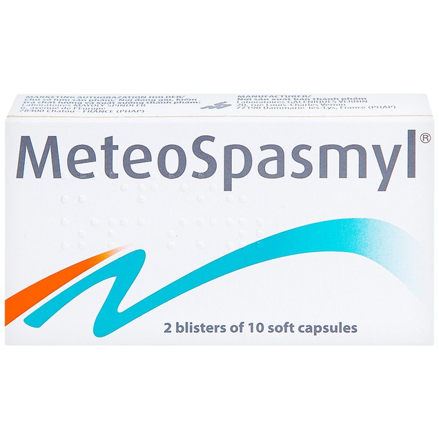 Thuốc Meteospasmyl Mayoly Spindler điều trị rối loạn đường ruột (2 vỉ x 10 viên)