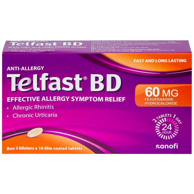 TELFAST BD 60MG SANOFI 3X10
