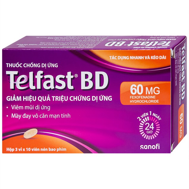 TELFAST BD 60MG SANOFI 3X10