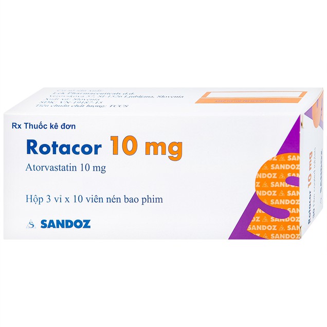 Thuốc Rotacor 10mg Sandoz hỗ trợ chế độ ăn kiêng (3 vỉ x 10 viên)