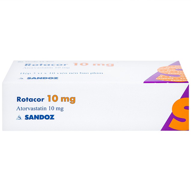 Thuốc Rotacor 10mg Sandoz hỗ trợ chế độ ăn kiêng (3 vỉ x 10 viên)