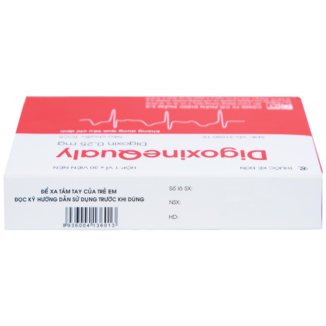 Thuốc Digoxine Qualy 0.25mg Dược 3-2 điều trị suy tim sung huyết (3 vỉ x 10 viên)