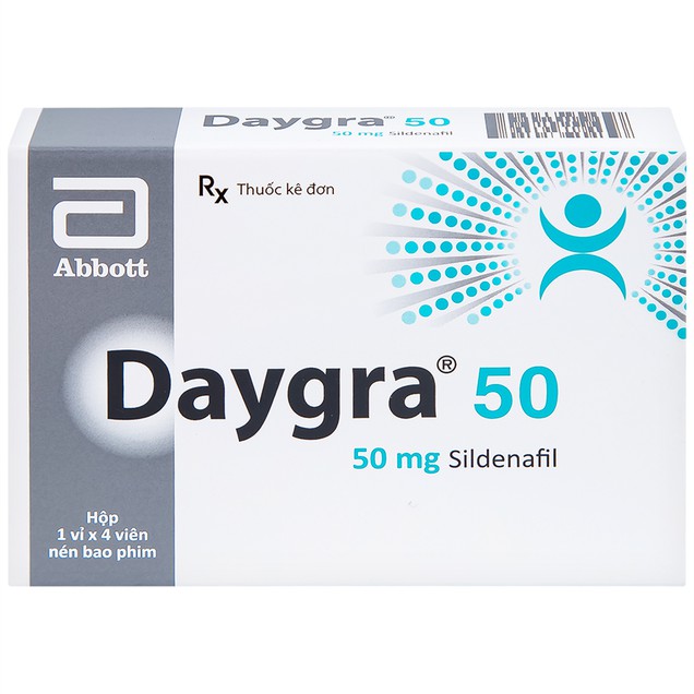 Thuốc Daygra 50mg Abbott điều trị rối loạn cương dương (1 vỉ x 4 viên)