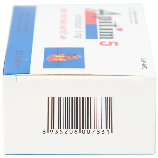 Thuốc Apitim 5mg DHG điều trị tăng huyết áp (3 vỉ x 10 viên)
