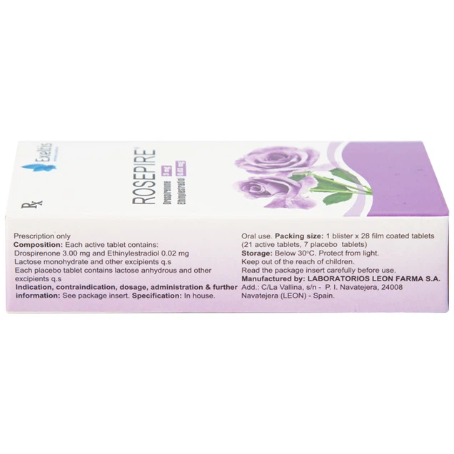 Thuốc tránh thai Rosepire Exeltis (1 vỉ x 28 viên)