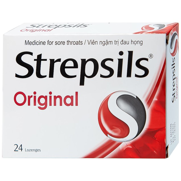 Viên ngậm Strepsils Original Reckitt đỏ điều trị đau họng (24 viên)