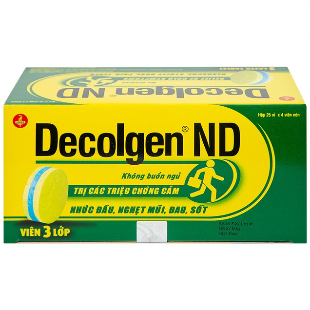 Thuốc Decolgen ND United hỗ trợ trị cảm, viêm xoang (25 vỉ x 4 viên)