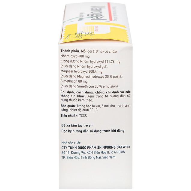 Thuốc Varogel Shinpoong Deawoo điều trị viêm loét dạ dày, tá tràng (20 gói x 10ml)
