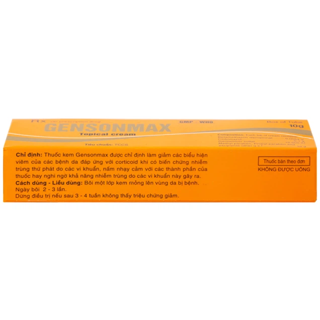 Thuốc Gensonmax Quapharco điều trị bệnh da liễu (10g)