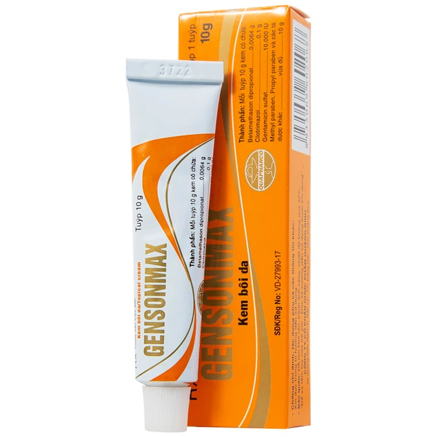 Thuốc Gensonmax Quapharco điều trị bệnh da liễu (10g)