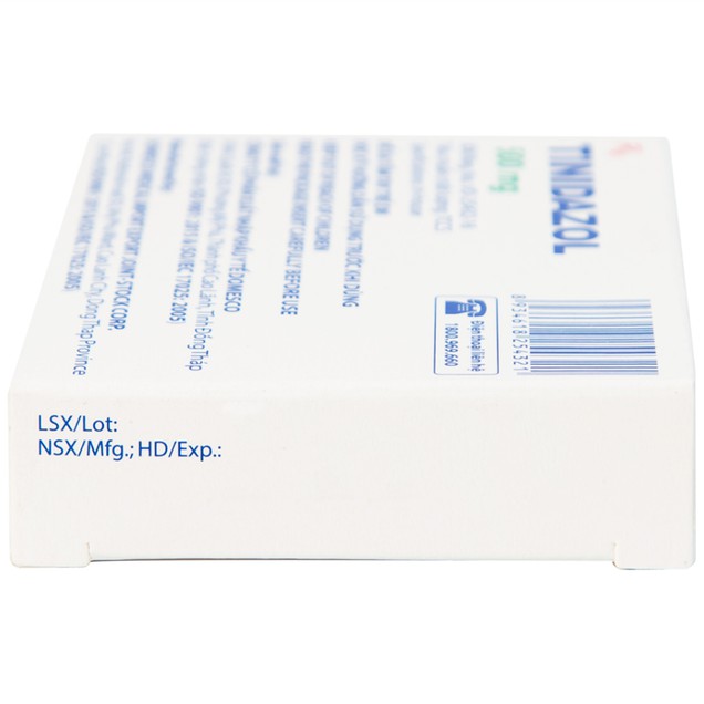 Thuốc Tinidazol 500mg Domesco điều trị các loại nhiễm khuẩn (1 vỉ x 4 viên)