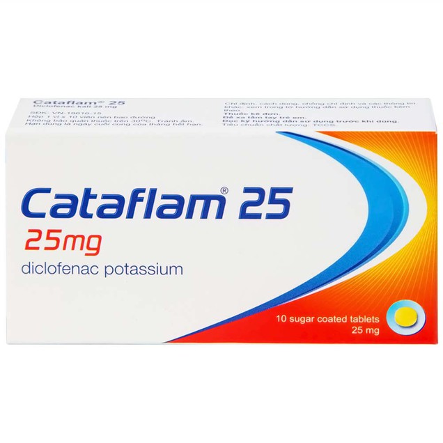 Thuốc Cataflam 25mg Novartis điều trị đau, viêm sau chấn thương (10 viên)