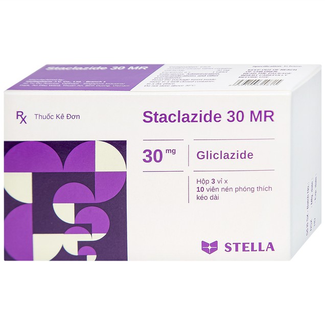 Thuốc Staclazide 30 MR Stella điều trị tiểu đường type 2 (3 vỉ x 10 viên)