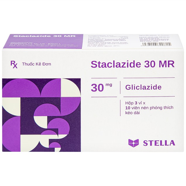 Thuốc Staclazide 30 MR Stella điều trị tiểu đường type 2 (3 vỉ x 10 viên)