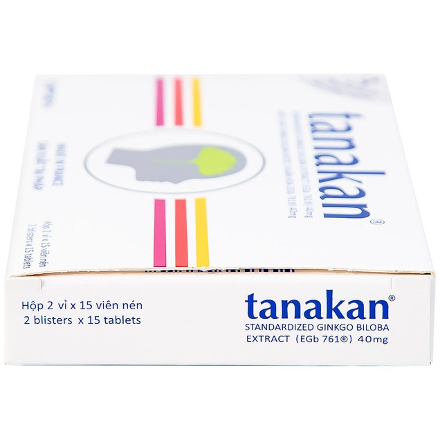 Thuốc Tanakan 40mg Ipsen điều trị triệu chứng rối loạn nhận thức ở người lớn tuổi (2 vỉ x 15 viên)