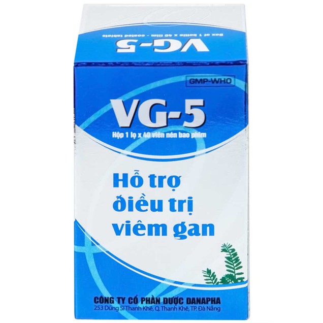 Thuốc VG-5 Danapha hỗ trợ điều trị viêm gan (40 viên)