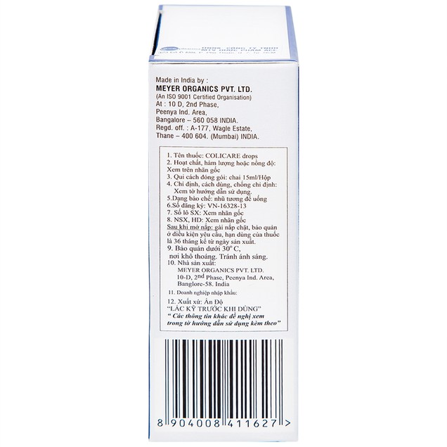 Thuốc Colicare Meyer-BPC điều trị trào ngược dạ dày thực quản (15ml)