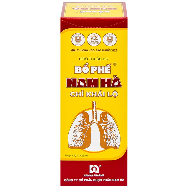 Siro ho Bổ Phế Nam Hà Chỉ Khái Lộ hỗ trợ điều trị ho tiêu đờm, viêm phế quản (125ml)