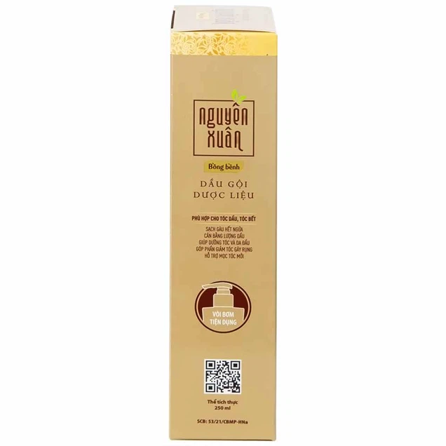 Dầu gội dược liệu Nguyên Xuân vàng hương hoa bồng bềnh cho tóc (250ml)