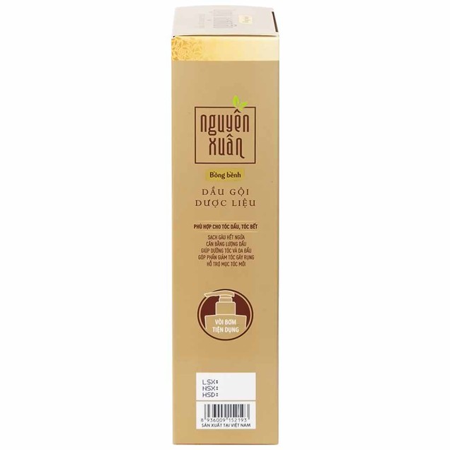 Dầu gội dược liệu Nguyên Xuân vàng hương hoa bồng bềnh cho tóc (250ml)