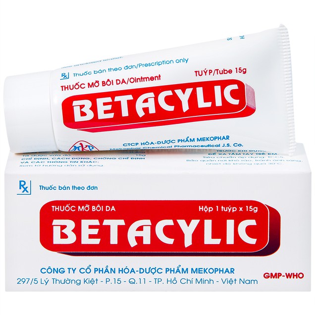 Thuốc mỡ Betacylic Mekophar điều trị viêm da, vảy nến (15g)