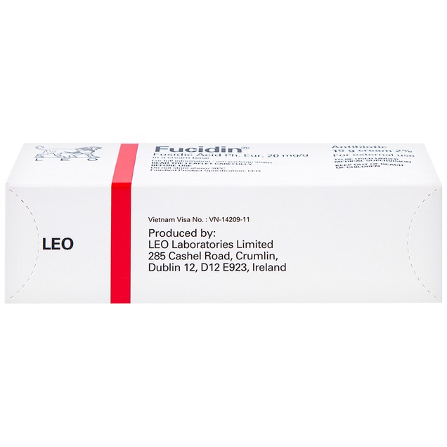 Thuốc Fucidin Cream 2% LEO điều trị bệnh về da do vi sinh vật (Tuýp 15g)