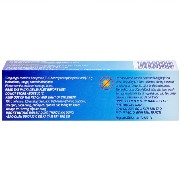 Thuốc Fastum Gel Menarini điều trị giảm đau và kháng viêm xương khớp (30g)