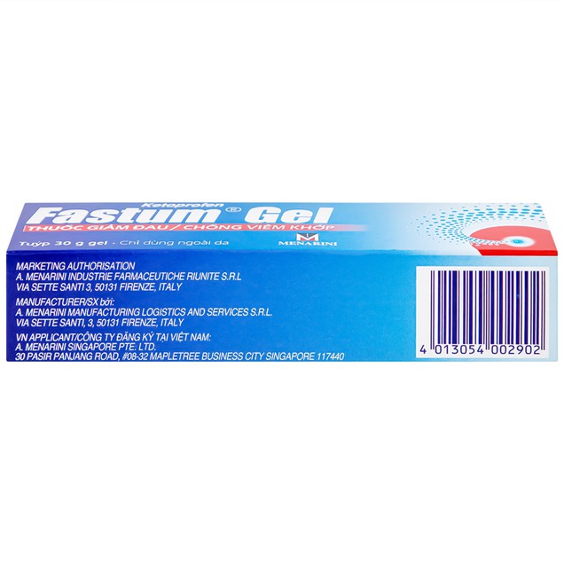 Thuốc Fastum Gel Menarini điều trị giảm đau và kháng viêm xương khớp (30g)