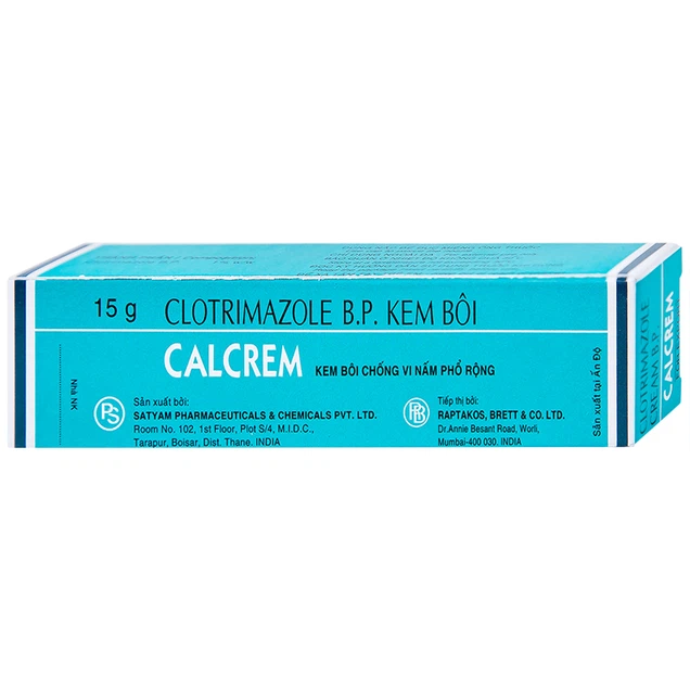 Kem bôi Calcrem 15g điều trị nấm da 