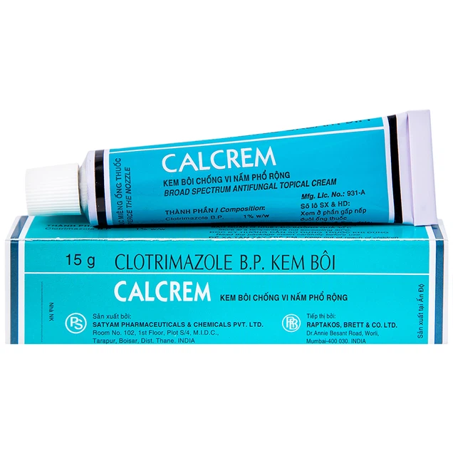 Kem bôi Calcrem 15g điều trị nấm da 