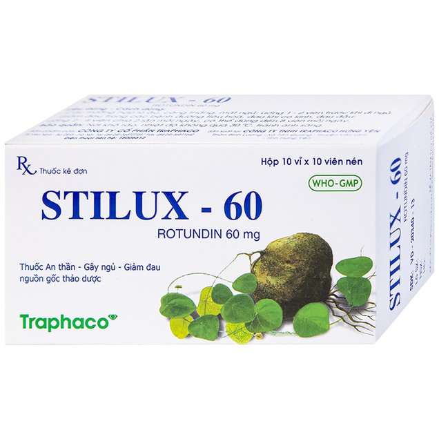 Thuốc Stilux-60 Traphaco giúp an thần gây ngủ với liều thấp (10 vỉ x 10 viên)
