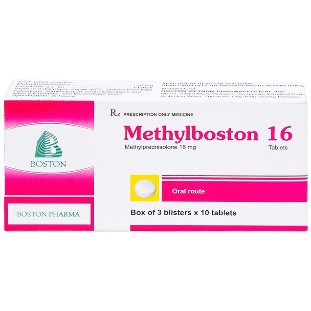 Thuốc Methylboston 16mg điều trị suy tuyến thượng thận nguyên, thứ phát (30 viên)