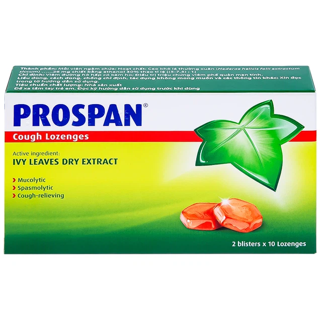 Thuốc ngậm Prospan Engelhard điều trị viêm đường hô hấp cấp (2 vỉ x 10 viên)