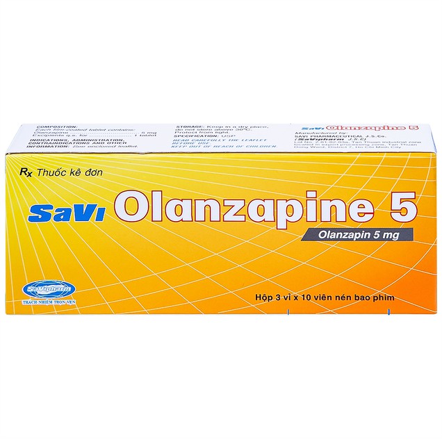 Thuốc Savi Olanzapine 5mg điều trị tâm thần phân liệt (3 vỉ x 10 viên)