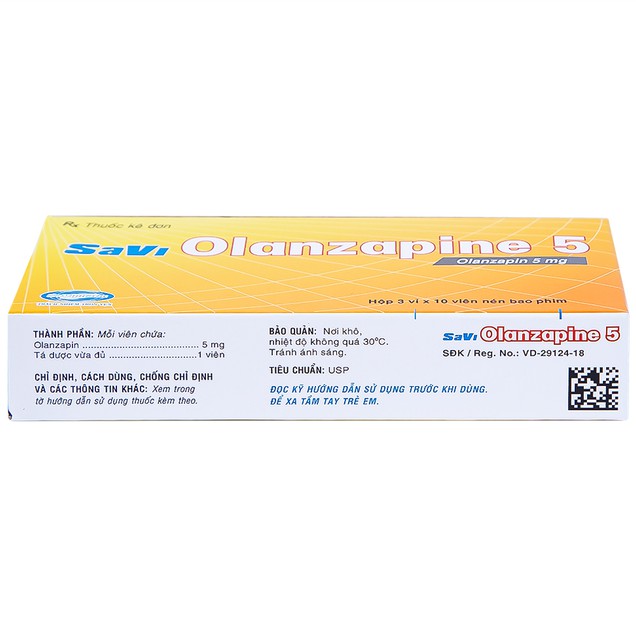 Thuốc Savi Olanzapine 5mg điều trị tâm thần phân liệt (3 vỉ x 10 viên)