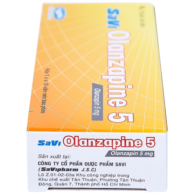 Thuốc Savi Olanzapine 5mg điều trị tâm thần phân liệt (3 vỉ x 10 viên)